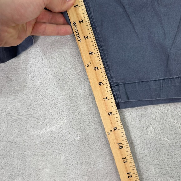 Faherty Chino Shorts Mens Size 40 Blue Casual Flat Front Slash Pocket Preppy EUC - Picture 9 of 9